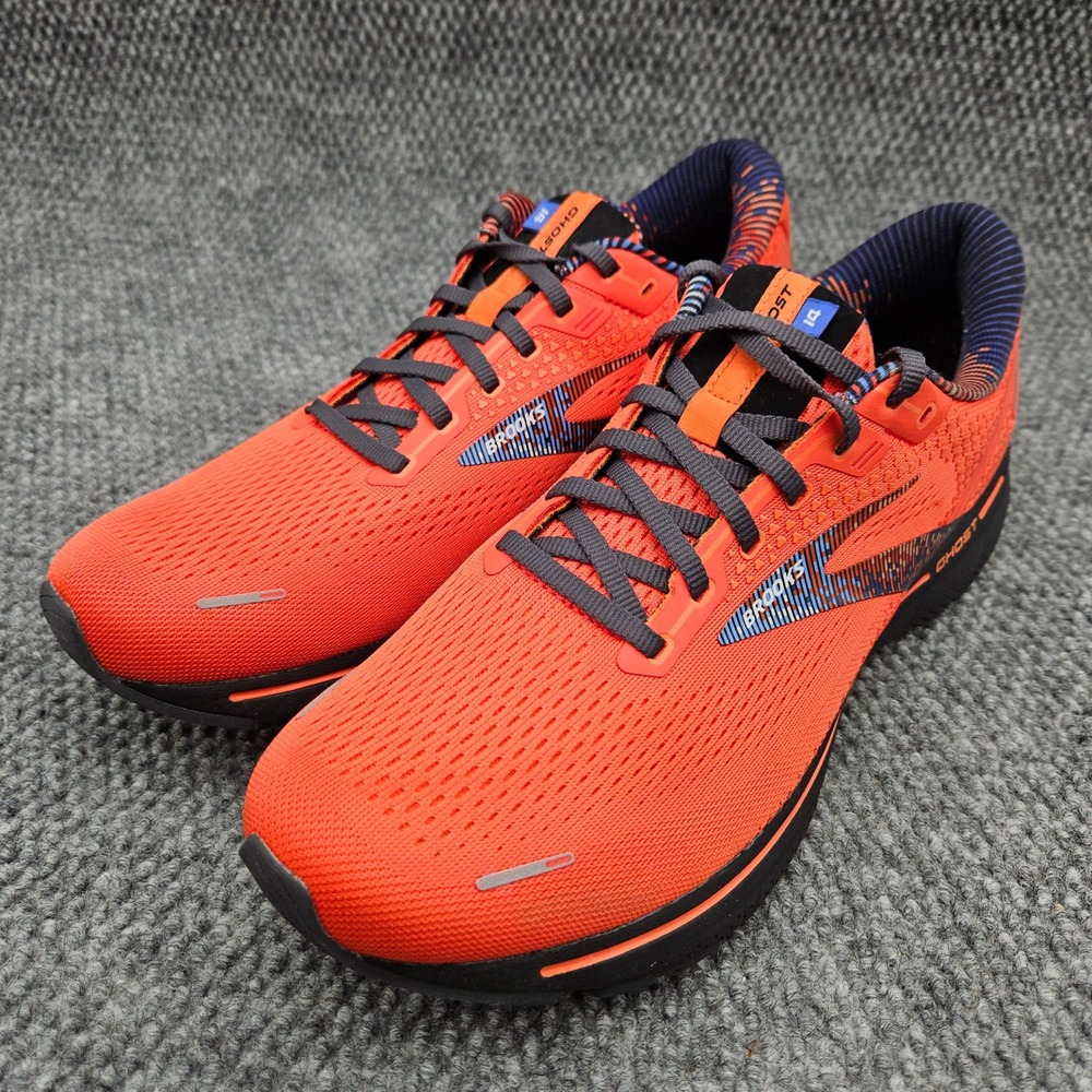Brooks Ghost 14 (Men's 12) Orange Running Shoes Athletic Lace Up Sneakers Clean
